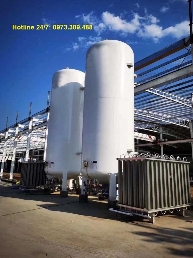 Bồn 30m3(1.6Mpa) chứa Nito lỏng, kiểu đứng