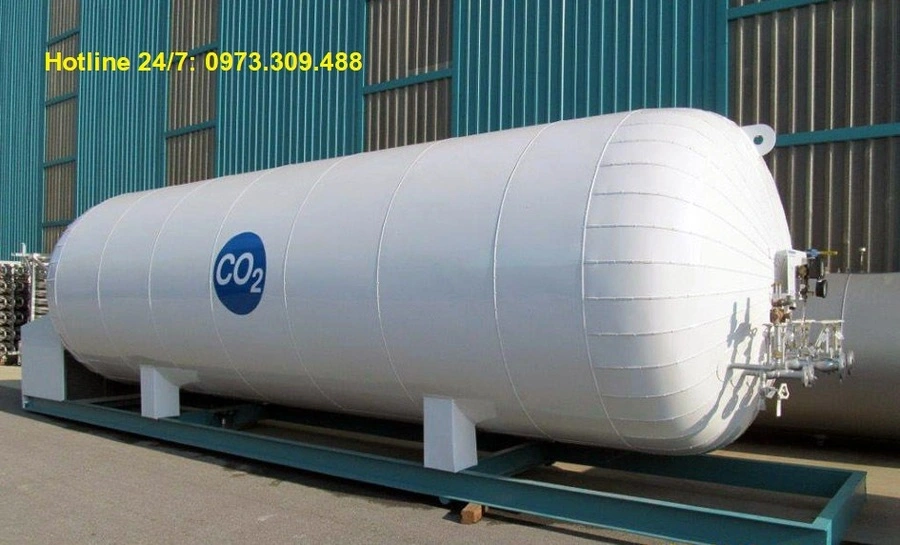 Bồn 30m3 (2.16Mpa) chứa CO2 lỏng, kiểu nằm ngang
